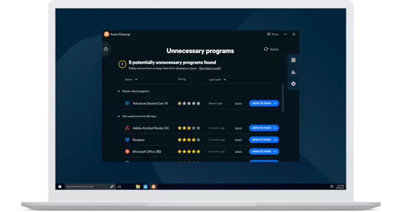 Captura de pantanlla de Avast Cleanup Premium